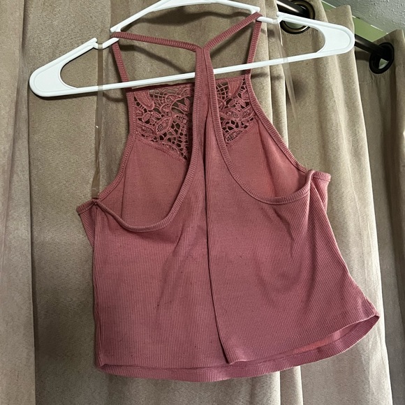 Pink Halter Tank Top Lace Size XL | READ DESCRIPTION - Picture 2 of 3